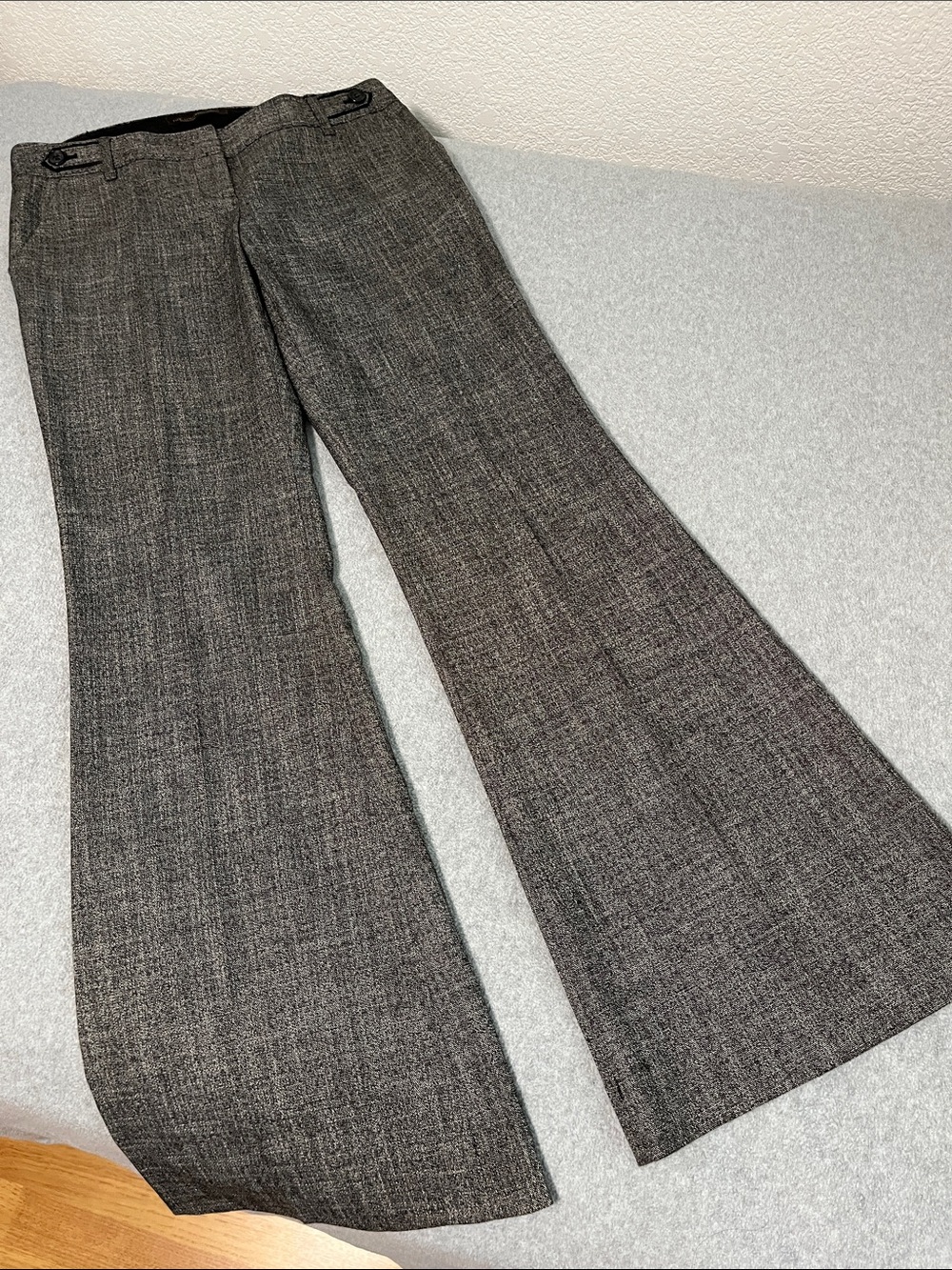 The Limited Drew Charcoal Gray Boot Cut Trousers Dress Pants 4 Office Career Y2K